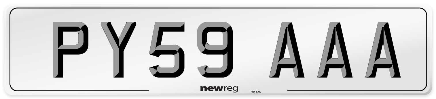 PY59 AAA Number Plate from New Reg